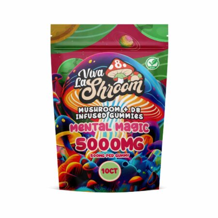 Mushroom + D8 Infused Gummies - 5000MG Mental Magic